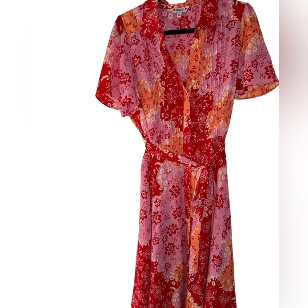 Nanette Lepore Red and Pink Floral Dress